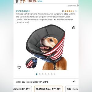 Soft dog safety cone collar for dog size XL. Not ever used.